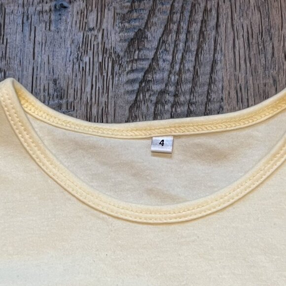 Bella & Omi Ivory Ruffle Top sz 4 - Picture 2 of 6